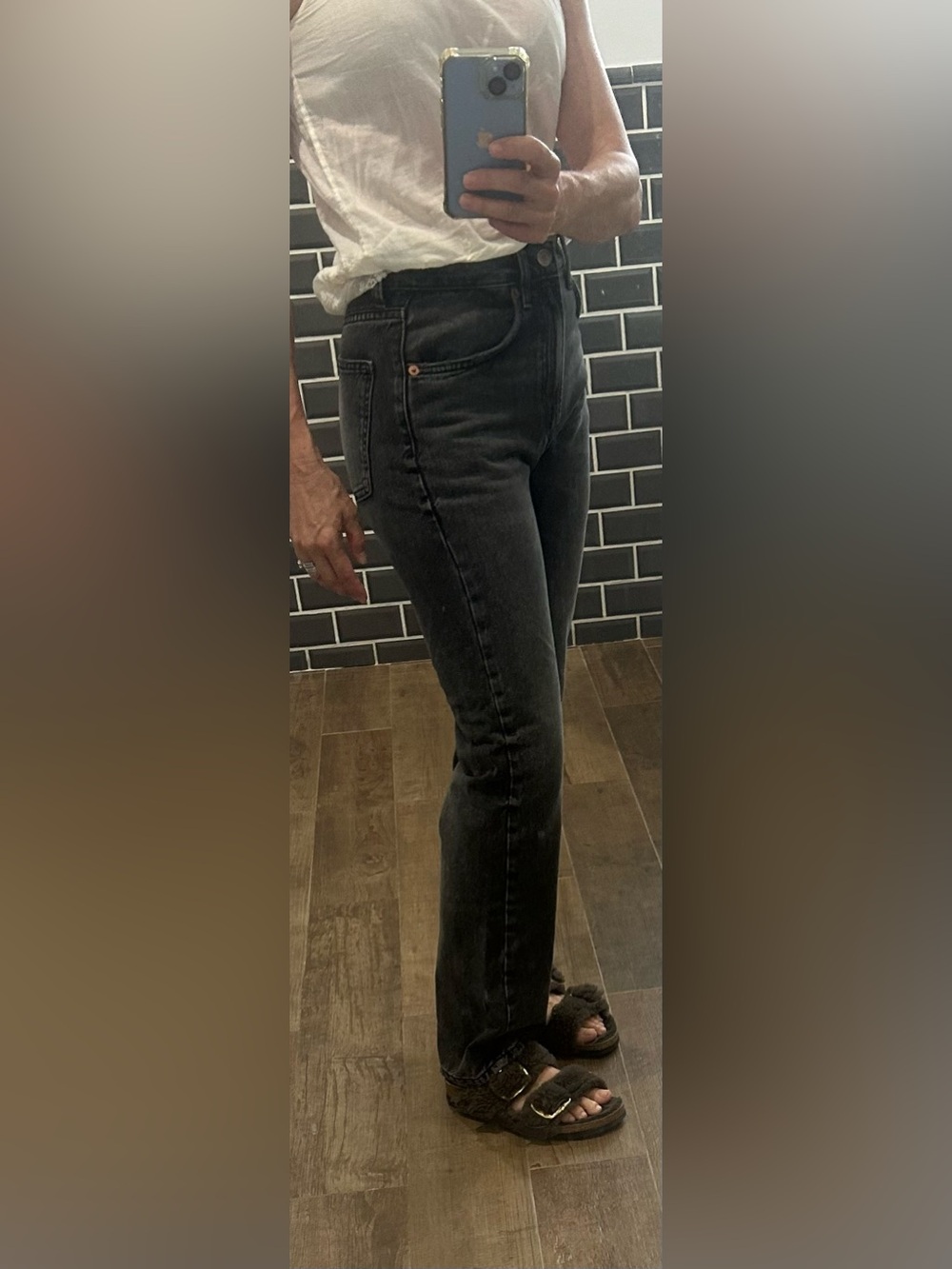 Zara Women’s Straight Leg Black Jeans